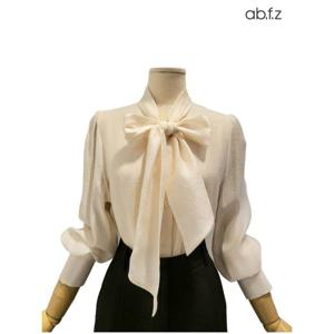 [에이비에프지]리본 텐셀 긴팔 블라우스 APA1HB32A