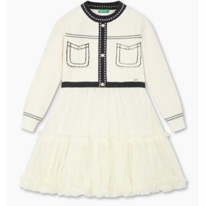 [베네통키즈]25FW-스페셜 스티치 샤 니트 원피스/QAOP20561