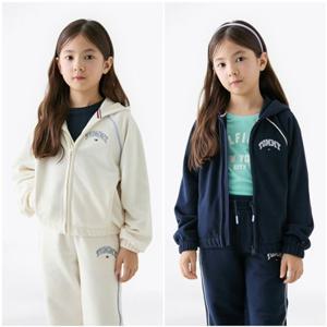 [타미힐피거칠드런TD] 바시티 후드 집업 (T42F7KKJ500GT1)