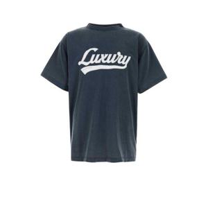 발렌시아가 탑 850345TTVB6 8593 WASHEDNAVYWHITE