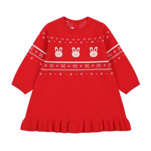 [압소바] [백일 돌 조카선물] (아기외출복) 크리스마스 레니 니트 원피스 (A2725130)