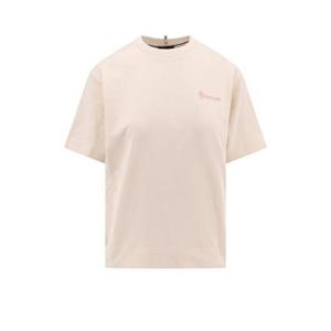 25 FW 몽클레어 그레노블 로고 프린트 코튼 크루네크 티셔츠 베이지 0988C0000983927