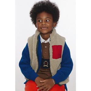 [타미힐피거칠드런TD] 리버시블 테디 베스트 (T42F7QVT180BT1)