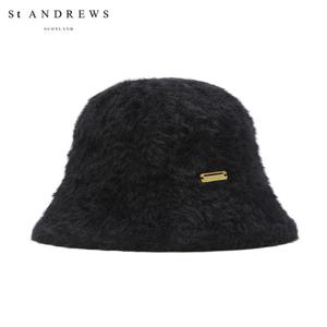 [세인트앤드류스] 여성 골드 메탈 심볼 헤어리 버킷햇 821E4CPA02_BK