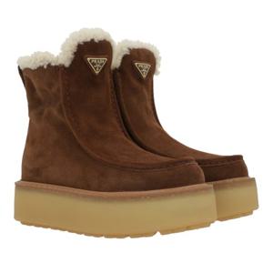 프라다 스웨이드 시어링 플랫폼 앵클 부츠 1T136OFZG50 JFTF032