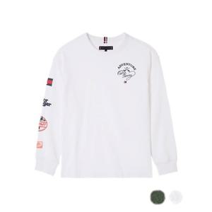 [타미힐피거칠드런2] 캠프 멀티 프린트 티셔츠 T42F7KKO510BT1 3T 16세