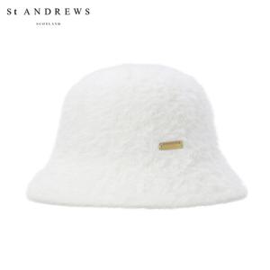 [세인트앤드류스] 여성 골드 메탈 심볼 헤어리 버킷햇 821E4CPA02_WH