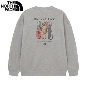 노스페이스 NM5MR55B 남여공용 루즈핏 맨투맨티 카라비너 스 셔츠