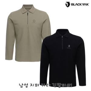 블랙야크 남성 동절기 기모티셔츠 남성 지퍼 카라 긴팔티 1BYKTWU002