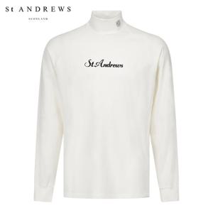 [세인트앤드류스] 남성 별 심볼 모크넥 래글런 소프트 긴팔이너티셔츠 811E3TSA31_WH