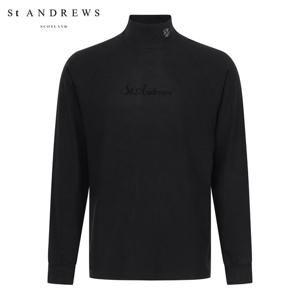 [세인트앤드류스] 남성 별 심볼 모크넥 래글런 소프트 긴팔이너티셔츠 811E3TSA31_BK