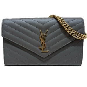 [생 로랑]377828BOW0J (모노그램 체인지갑백_GY)