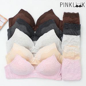 [핑크룩] 플로렌스 코튼노와이어 브라팬티 10종세트