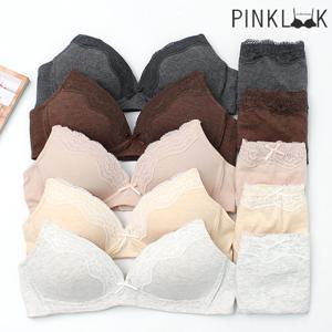 [핑크룩] 릴리즈 노와이어 코튼 브라팬티 10종세트