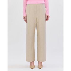 질스튜어트 뉴욕 여성 24FW 베이지 멜란지 울혼방 밴딩팬츠 JSPA4D640I1