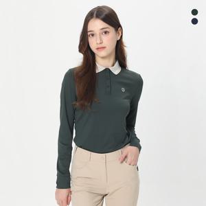 [여성긴팔티셔츠BEST] 데니스골프 25FW신상 여성 에리배색 소프트 긴팔 카라티_NAQFLTS052