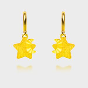 [베티블루] 999 24K 순금 컷팅 별&달 11.25g 금 원터치 귀걸이