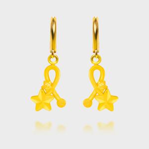 [베티블루] 999 24K 순금 별 꼬임 라인 7.5g 금 원터치 귀걸이