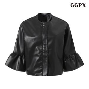 [GGPX]라운드 집업 레더 자켓 (GPCJK003D)