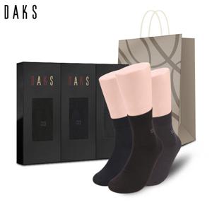 [닥스(양말)]신사양말 3족선물세트 면스판단목 무지 19355