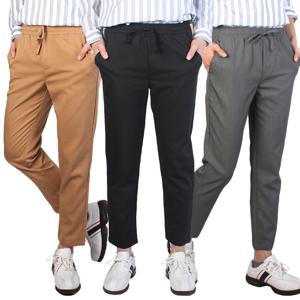 [필골드] 바넷쏘옴므 남녀공용 무지 9부 밴딩슬랙스팬츠 AD181