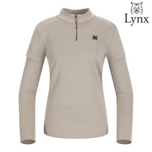 [링스] 가을 여성 엠보프린트 반집업 티셔츠 L21B3TH081_BG