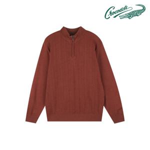 [크로커다일] 헤링본 하프 집업 니트 CDAA8KR3313