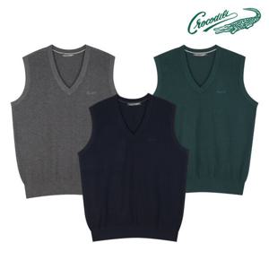 [크로커다일] 가네꼬 조직 브이넥 베스트 CDAA8TP9793
