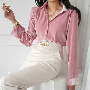 [금찌]금찌 무드 벨벳 블라우스  ST5393B