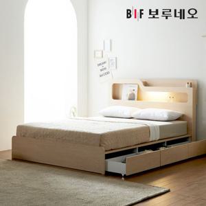 보루네오하우스 프라임 올슨 LED 서랍 Q 침대+7존독립 DM6223