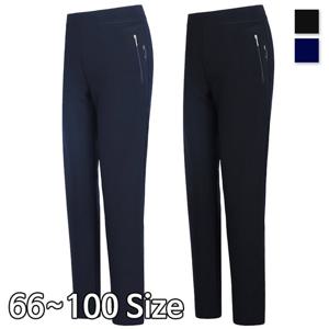 [노블진]F 여성지퍼밴딩바지봄가을 편한 여성일자바지 스판 중년