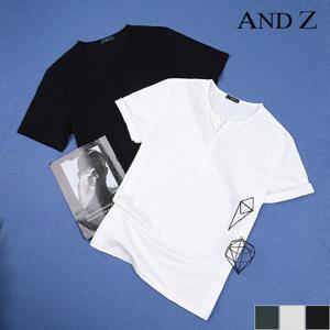 [앤드지] 넥 변형 반팔 티셔츠 (BLZ2TV1008)