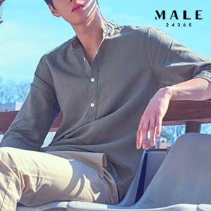 [매일24365] 헨리넥 반오픈 린넨 7부 셔츠 (VRZ2WC1201)