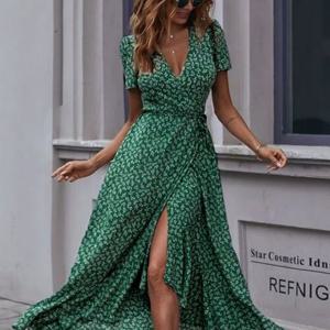 G125710_허리끈 랩스타일 롱원피스