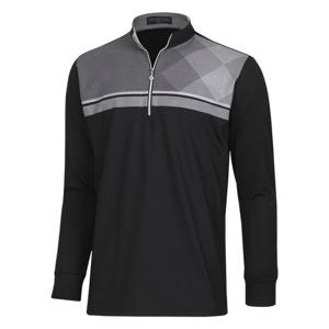 남성 FW 집업 카라넥 골프웨어 긴팔 티셔츠 YD-KAWG-904-블랙