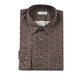 [에스티듀퐁(셔츠)]대전/세련된 페이즐리 프린트 일반형 캐쥬얼핏 남방 SE3FM11LS122SNY