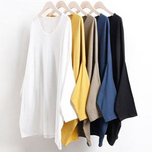 빅사이즈여성의류 0196L 오버가오리롱긴팔티 WW