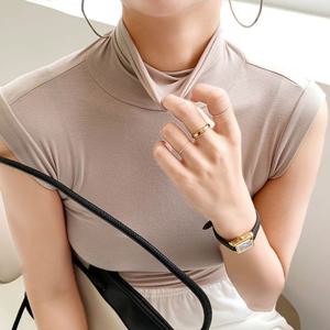 G125670골프웨어실켓 아이스 롱폴라 나시티셔츠