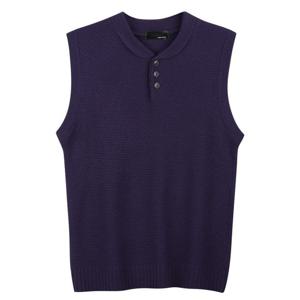 남자 심플한 헨리넥 니트조끼 SO-VEW-Q023-네이비