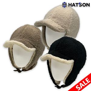 [햇츠온]남여공용 양면 뽀글이 귀마개 모자 트루퍼 햇 겨울 모자 H34-408