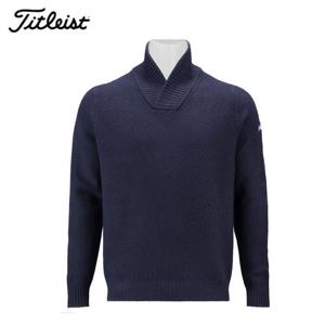 [타이틀리스트직수입] 숄 칼라 남성 스웨터(네이비)