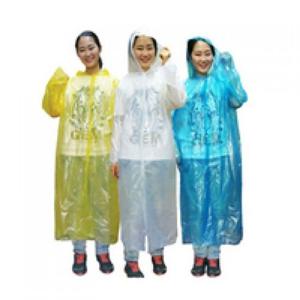 성인용 비닐우의 3컬러 휴대용우비