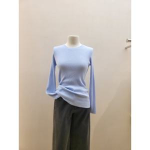 [숲] (SA2LK90) 기본 라운드넥 골지 니트