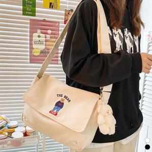 곰돌이 캔버스 크로스 숄더 가방 LM0230