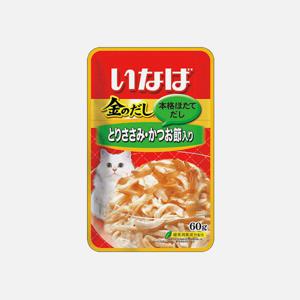 이나바 금빛육수 파우치 닭가슴살&가다랑어포 60g (IC-14) 고양이 간식