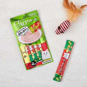 이나바 챠오 츄르 닭가슴살&오징어 4개입 고양이 간식