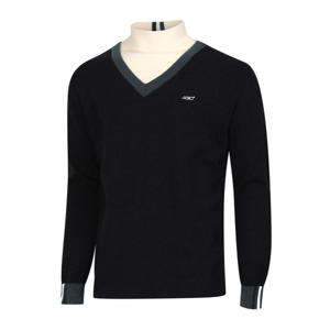 남자 레이어드 반폴라 울니트 골프웨어 LB-KNAG-2304-블랙