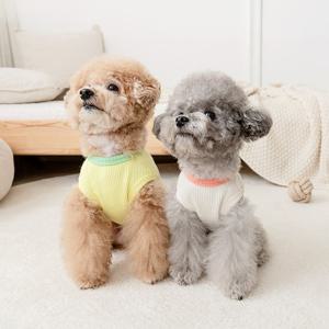 울리 쥬시 민소매 티셔츠 아이보리 S 강아지 의류/악세서리