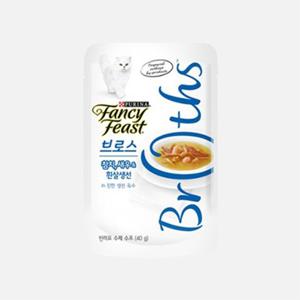 퓨리나 팬시피스트 브로스 참치&새우&흰살생선 40g 고양이 간식