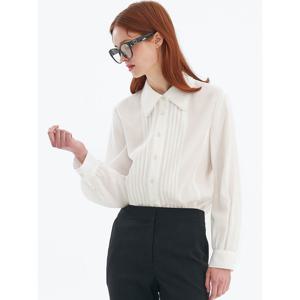 [올리브데올리브]피코드 자수 핀턱 블라우스 (OW4SB225)